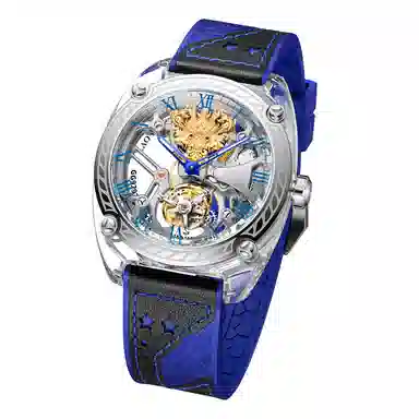 老凤祥国际米兰足球俱乐部 机械机芯 国表 男表 镂空表盘