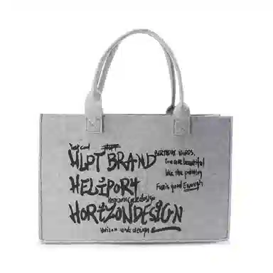 HELIPORT Ink Graffiti Tote Bag Gray