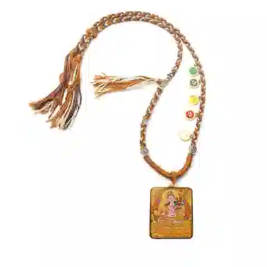 玉临门 新中式民族风增长福慧白度母唐卡热贡手绘母 合金 吊坠 男女同款情侣款