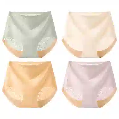 二三二三 无痕高腰收腹强力收小肚子抗菌包臀提臀薄款内裤 女款 组合装