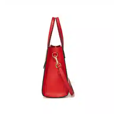 红蜻蜓 大容量结婚喜庆 牛皮 单肩手提包 女款 红色