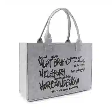 HELIPORT Ink Graffiti Tote Bag Gray