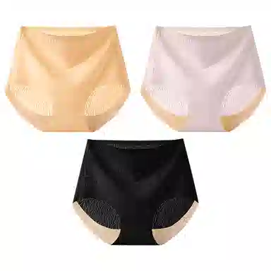 二三二三 无痕高腰收腹强力收小肚子抗菌包臀提臀薄款内裤 女款 组合装