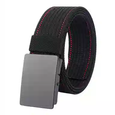 帝企鹅 帆布平滑扣休闲百搭尼龙简约加厚 腰带 男女同款情侣款