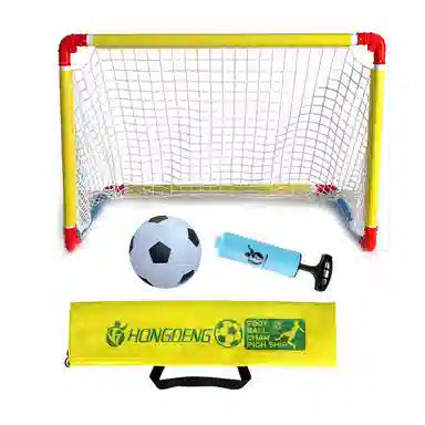 宏登 儿童足球门铁架简易框架 小号足球球门网 玩具