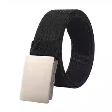 帝企鹅 帆布平滑扣休闲百搭尼龙简约加厚 腰带 男女同款情侣款