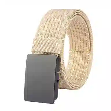 帝企鹅 帆布平滑扣休闲百搭尼龙简约加厚 腰带 男女同款情侣款