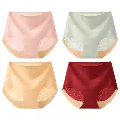 二三二三 无痕高腰收腹强力收小肚子抗菌包臀提臀薄款内裤 女款 组合装