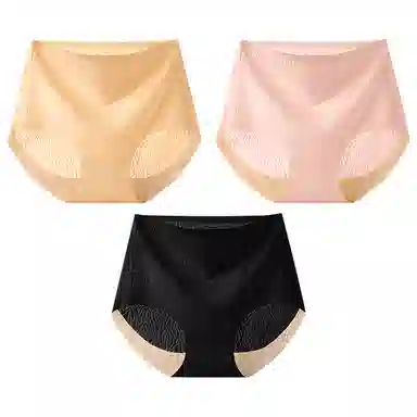 二三二三 无痕高腰收腹强力收小肚子抗菌包臀提臀薄款内裤 女款 组合装