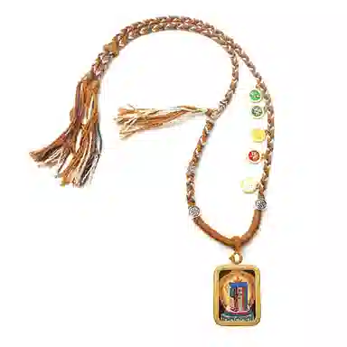 玉临门 新中式好运连连十相自在唐卡热贡手绘 合金 吊坠 男女同款情侣款