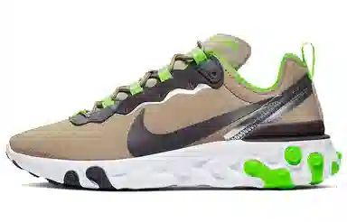 Nike React Element 55 Brown Green