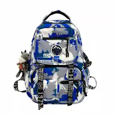 尊梵 通勤日常街头潮流小清新拉链开合时尚 尼龙 双肩包 男女同款情侣款 灰色/黑色/黄色/蓝色/深蓝