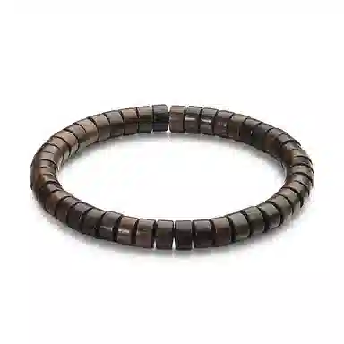 周帝王 【过手留香】平安喜乐福禄吉祥素串单圈文玩复兴佛珠盘串念珠转运招财纳福 新中式小众 檀木 手串 男女同款情侣款