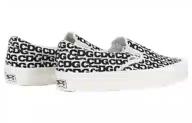 Comme Des Garcons x Vans Slip-On White Black