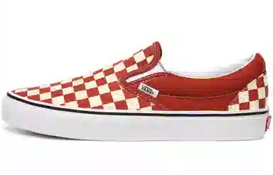 Vans Slip-On Checkerboard Classic White Red
