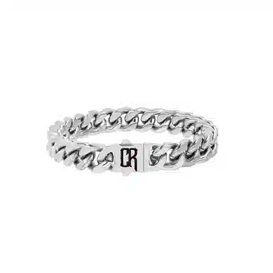 Cooraree Basic Chain Titanium Steel Bracelet Silver