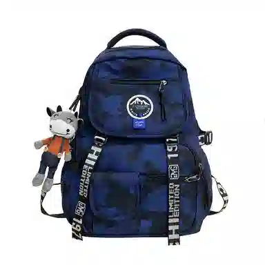 尊梵 通勤日常街头潮流小清新拉链开合时尚 尼龙 双肩包 男女同款情侣款 灰色/黑色/黄色/蓝色/深蓝