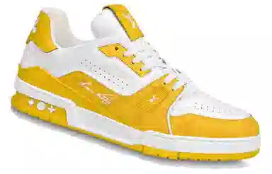 Louis Vuitton Trainer Low White Yellow