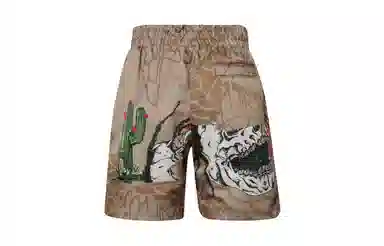 Jordan x Travis Scott Skull Print Shorts Khaki