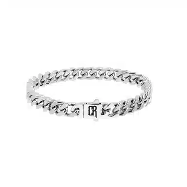 Cooraree Basic Chain Titanium Steel Bracelet Silver