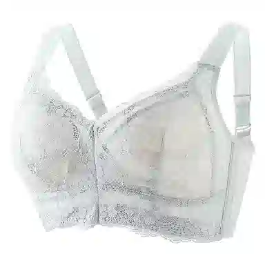 莫代尔 蕾丝聚拢无痕裸感大胸显小吸湿透气无痕美背无钢圈收副乳防下垂文胸 女款 组合装