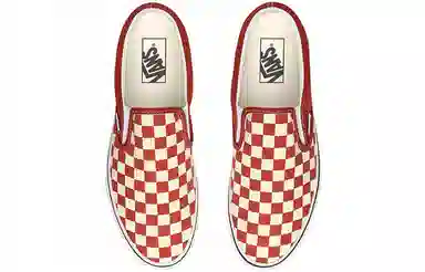 Vans Slip-On Checkerboard Classic White Red