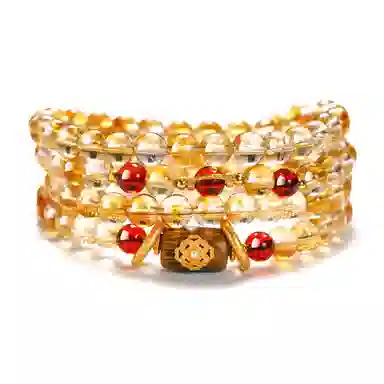 凤凰涅磐 素圈新中式多层串珠 复古民族风 水晶 玉石手串 女款