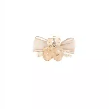 水中玉 珍珠网纱蝴蝶结小抓夹刘海夹女前额发卡头发卡子头饰 发夹 女款