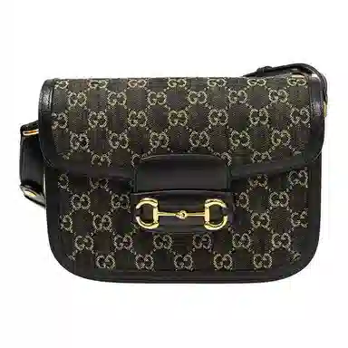 GUCCI Horsebit 1955Denim Logo