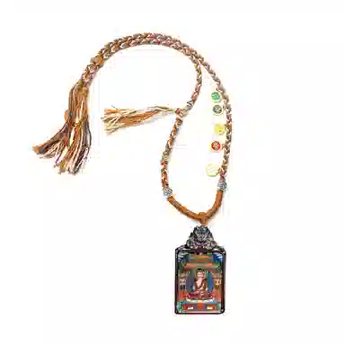 玉临门 国风民族风平安一切顺利八大守护神热工手绘唐卡 合金 吊坠 男女同款情侣款 送 男 女朋友 七 夕礼 物 礼盒包装