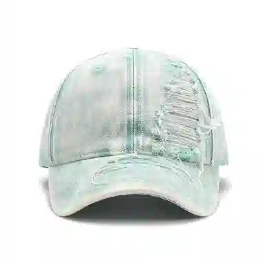 山一丸 光板水洗软顶破洞磨破户外透气个性 棉 鸭舌帽 男女同款情侣款