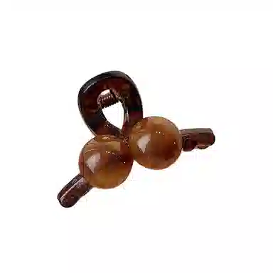 贯古今 美拉德樱桃小号抓夹高马尾精致高级感刘海侧边碎 发夹 女款