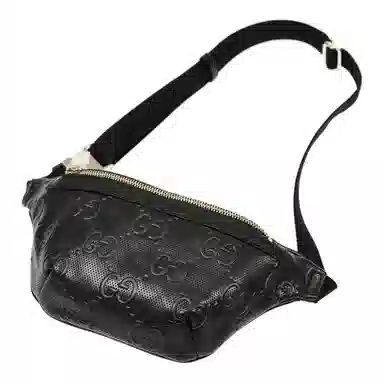 Gucci Logo Embossed Leather Bag
