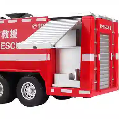卡威 云梯消防 车玩具可喷水大号合金汽车救援警车 成品模型