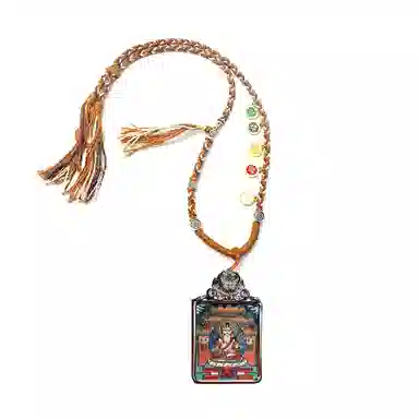 玉临门 国风民族风平安一切顺利八大守护神热工手绘唐卡 合金 吊坠 男女同款情侣款 送 男 女朋友 七 夕礼 物 礼盒包装