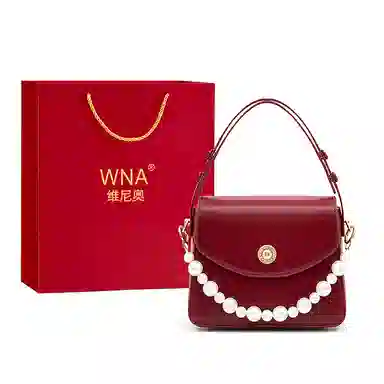 维尼奥 复古小众质感休闲简约高颜值时尚百搭 合成革 单肩斜挎包手提包 中号 女款 红色
