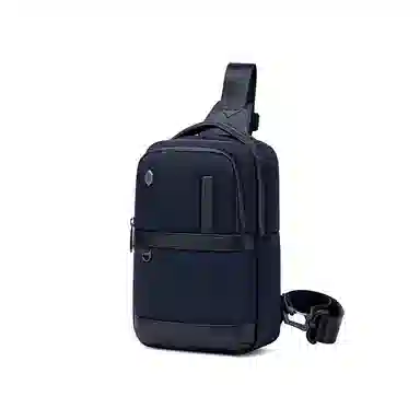 北极猎人 通勤多功能涤纶斜挎单肩包防泼水 男款 黑色/蓝色/灰色