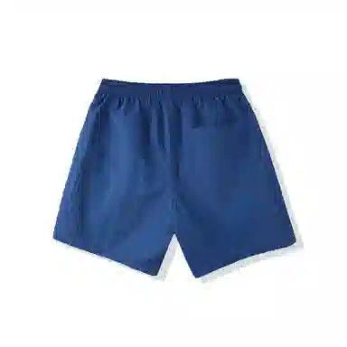 我是大卫 日系薄款潮牌宽松美式健身运动纯色五分休闲短裤 男女同款 蓝色