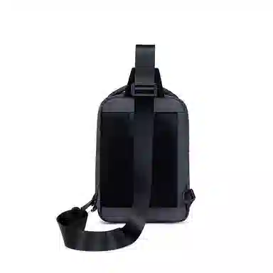 北极猎人 通勤多功能涤纶斜挎单肩包防泼水 男款 黑色/蓝色/灰色