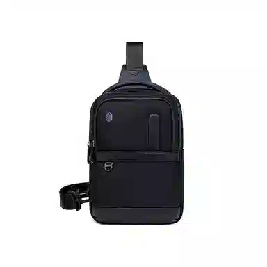 北极猎人 通勤多功能涤纶斜挎单肩包防泼水 男款 黑色/蓝色/灰色