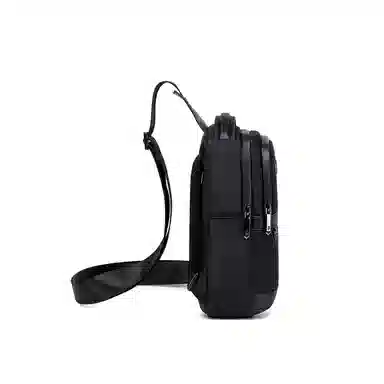 北极猎人 通勤多功能涤纶斜挎单肩包防泼水 男款 黑色/蓝色/灰色