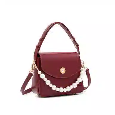 维尼奥 复古小众质感休闲简约高颜值时尚百搭 合成革 单肩斜挎包手提包 中号 女款 红色