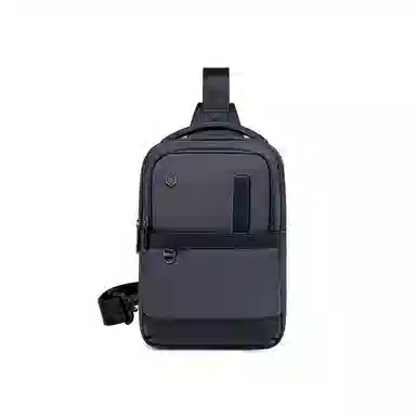 北极猎人 通勤多功能涤纶斜挎单肩包防泼水 男款 黑色/蓝色/灰色