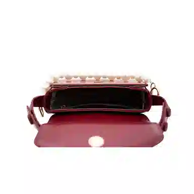 维尼奥 复古小众质感休闲简约高颜值时尚百搭 合成革 单肩斜挎包手提包 中号 女款 红色