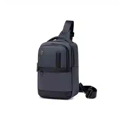 北极猎人 通勤多功能涤纶斜挎单肩包防泼水 男款 黑色/蓝色/灰色
