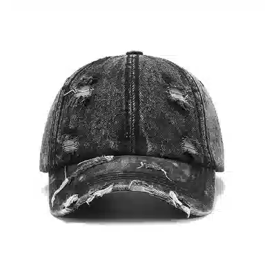 山一丸 水洗破洞户外透气春秋大头围 棉 鸭舌帽 男女同款情侣款