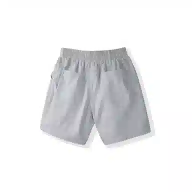 我是大卫 潮流薄款宽松直筒五分裤纯色百搭运动休闲短裤 男女同款 浅灰色