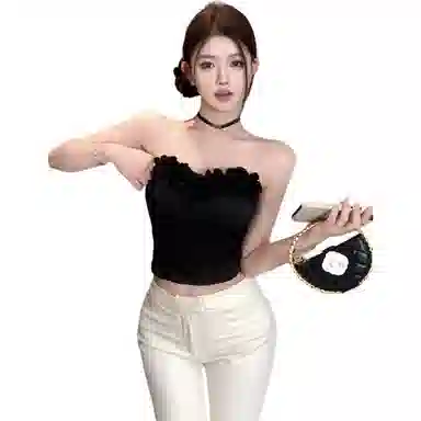 JUFU SS24 Black Sleeveless Top