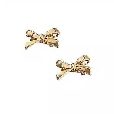 水中玉 金属蝴蝶结发卡女高级感洋气时尚小号边夹侧边短碎发卡子 发夹 女款