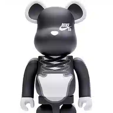 BE@RBRICK x Nike SB Black 100%400%